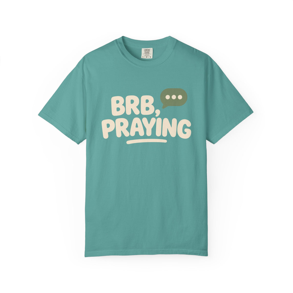 BRB, Praying T-Shirt — Christian Faith Graphic Tee (God Is Listening)