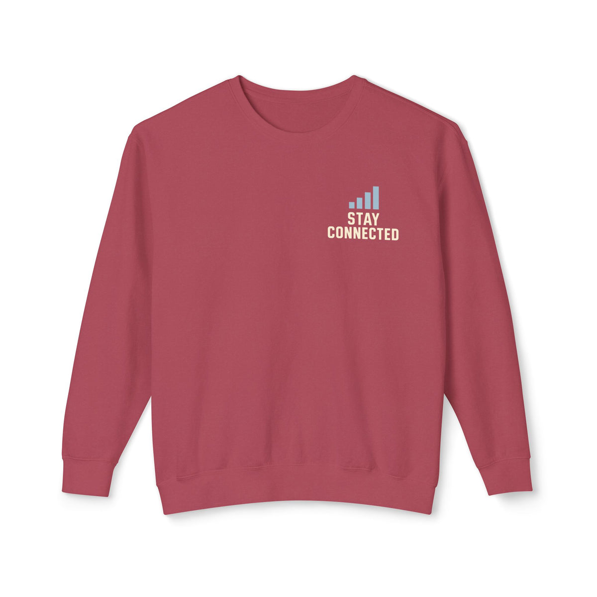 Faith Over Feed Crewneck Sweatshirt — "Stay Connected" Christian Graphic Crew