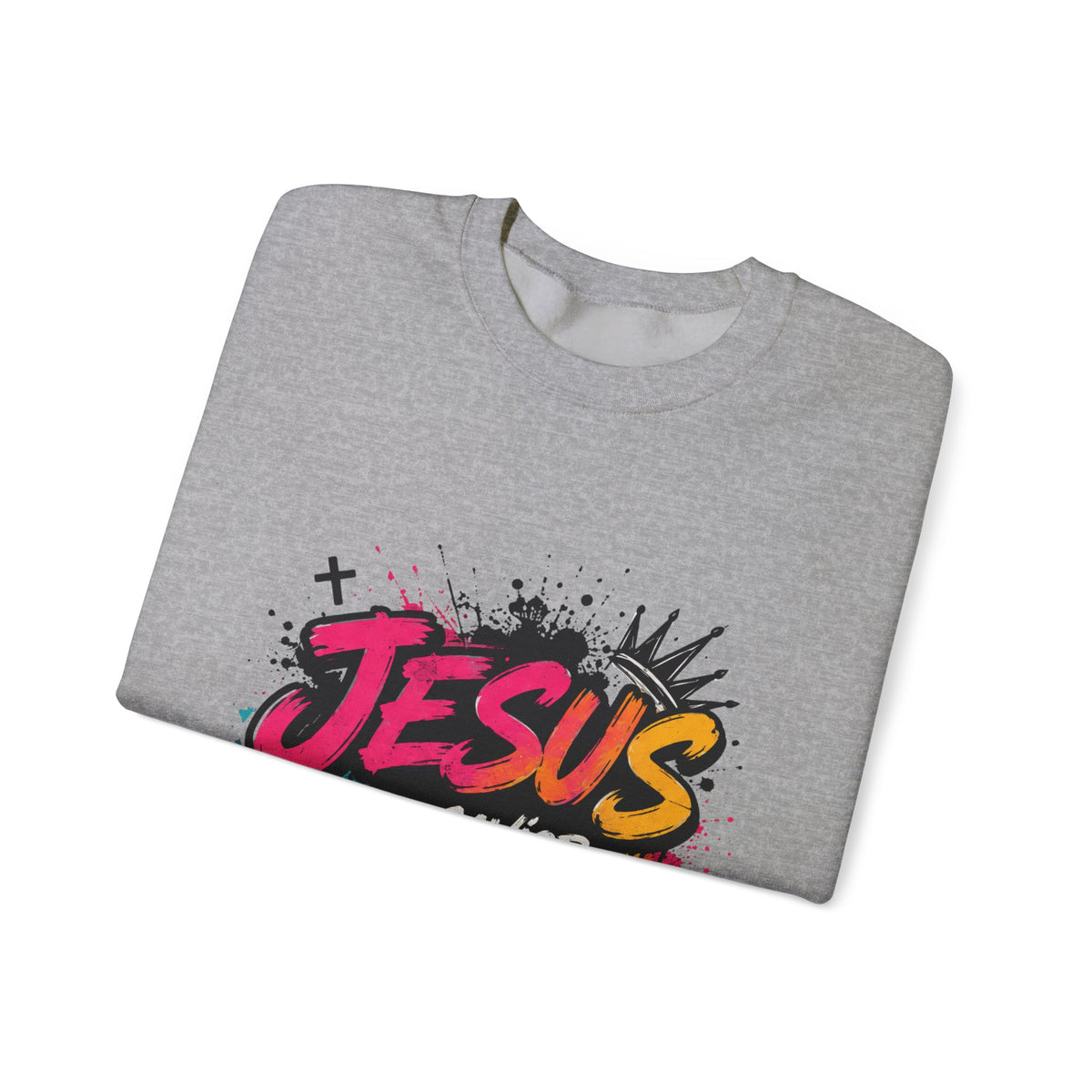 Christian Sweatshirt – Jesus My Savior My Strength – Psalm 28:7 Faith Pullover