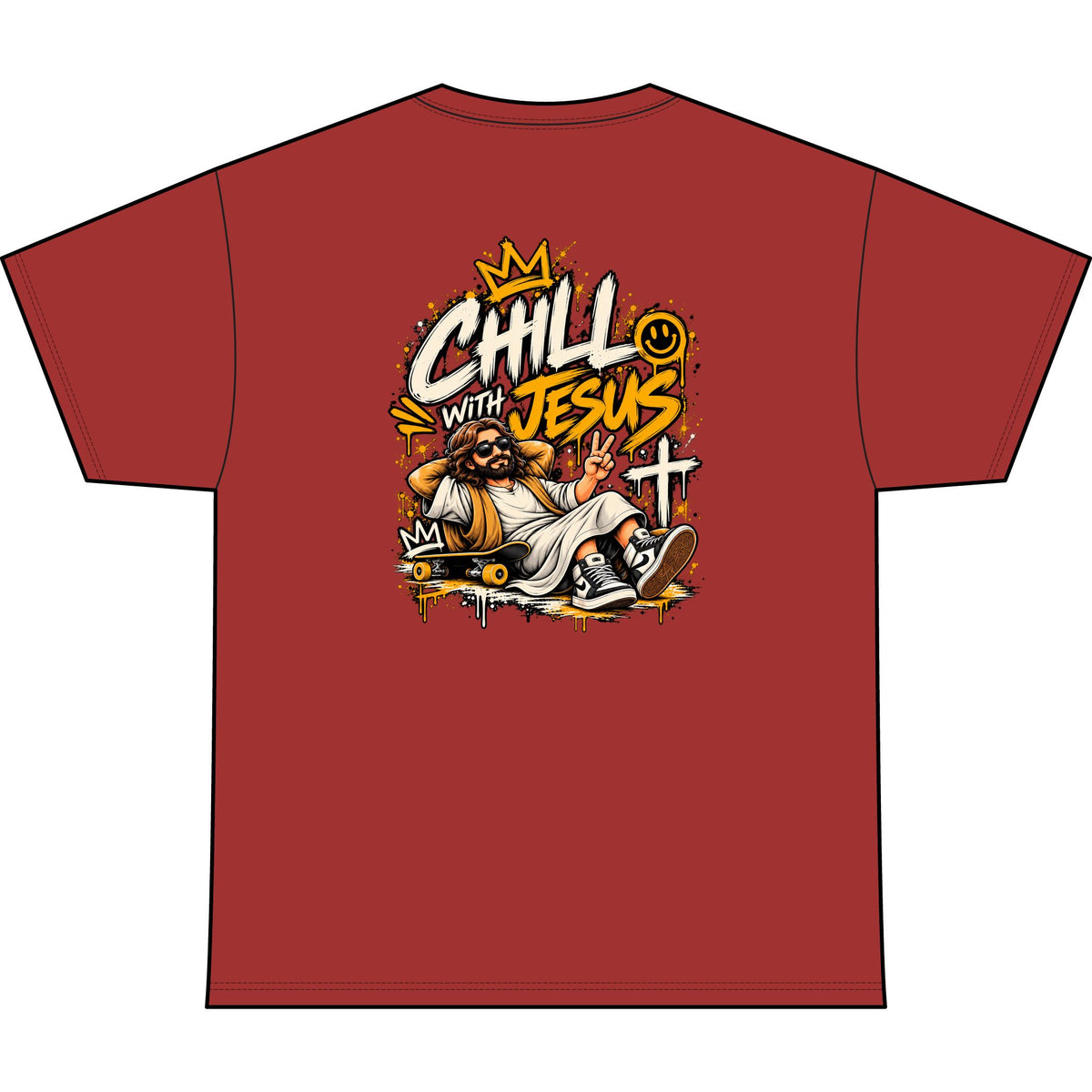 Chill With Jesus Oversized Christian T-Shirt