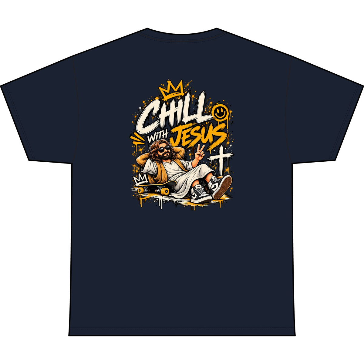 Chill With Jesus Oversized Christian T-Shirt