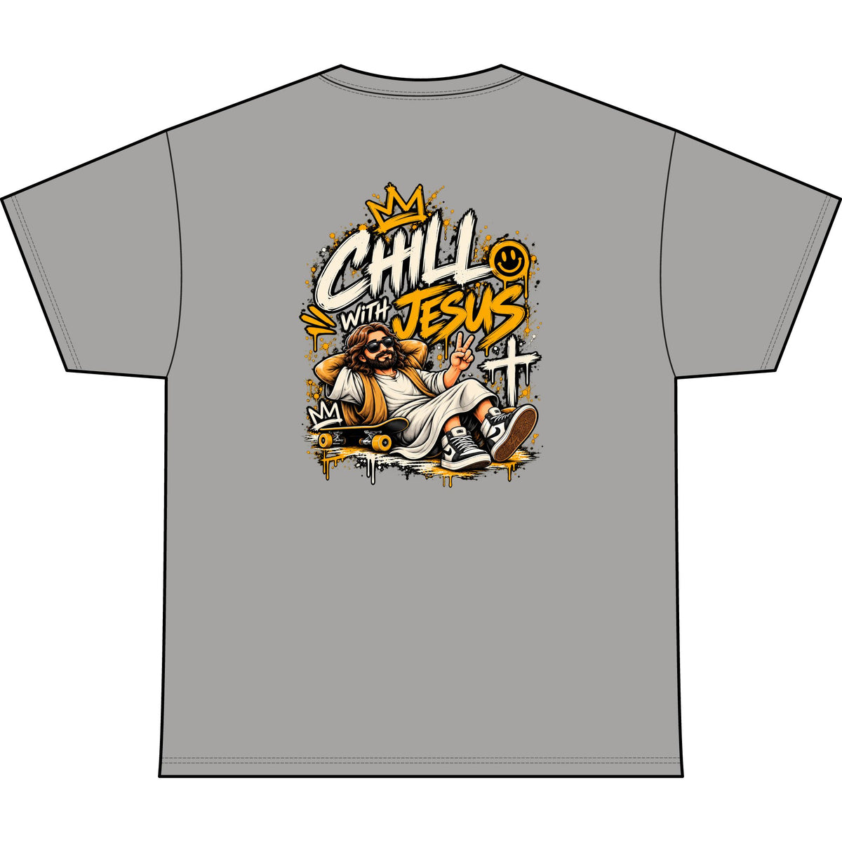 Chill With Jesus Oversized Christian T-Shirt