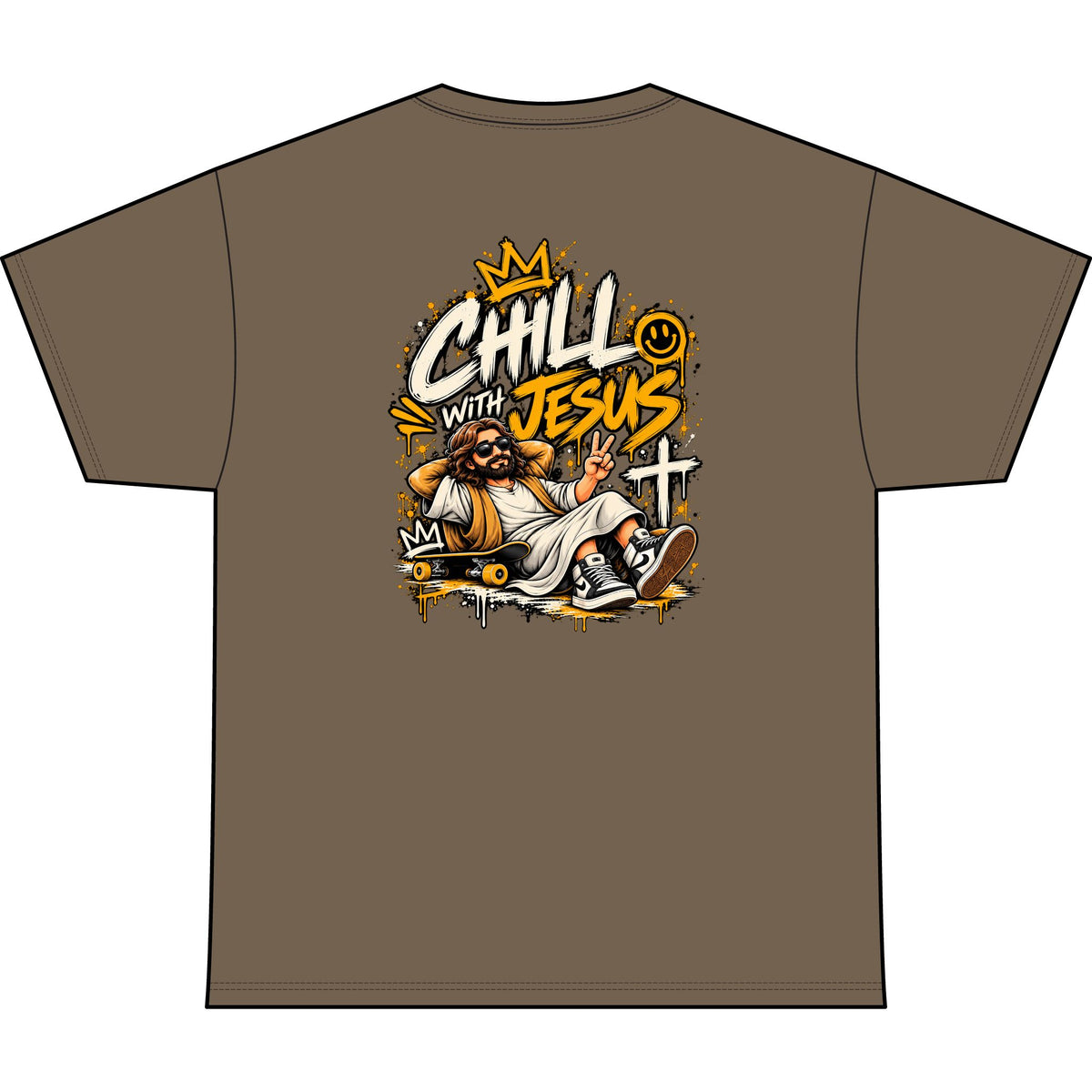 Chill With Jesus Oversized Christian T-Shirt