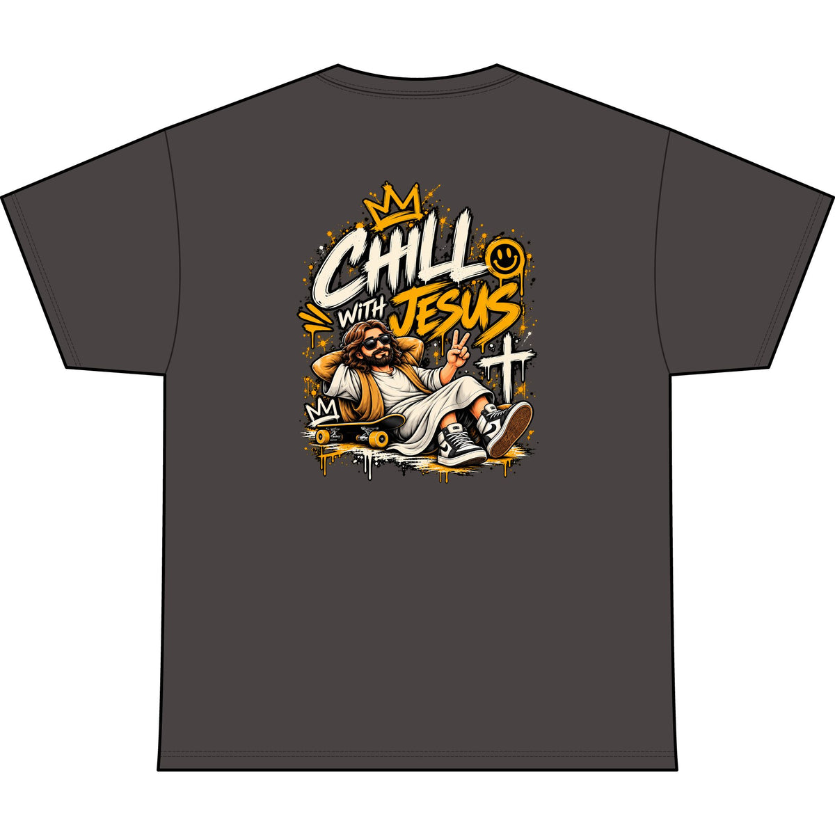 Chill With Jesus Oversized Christian T-Shirt