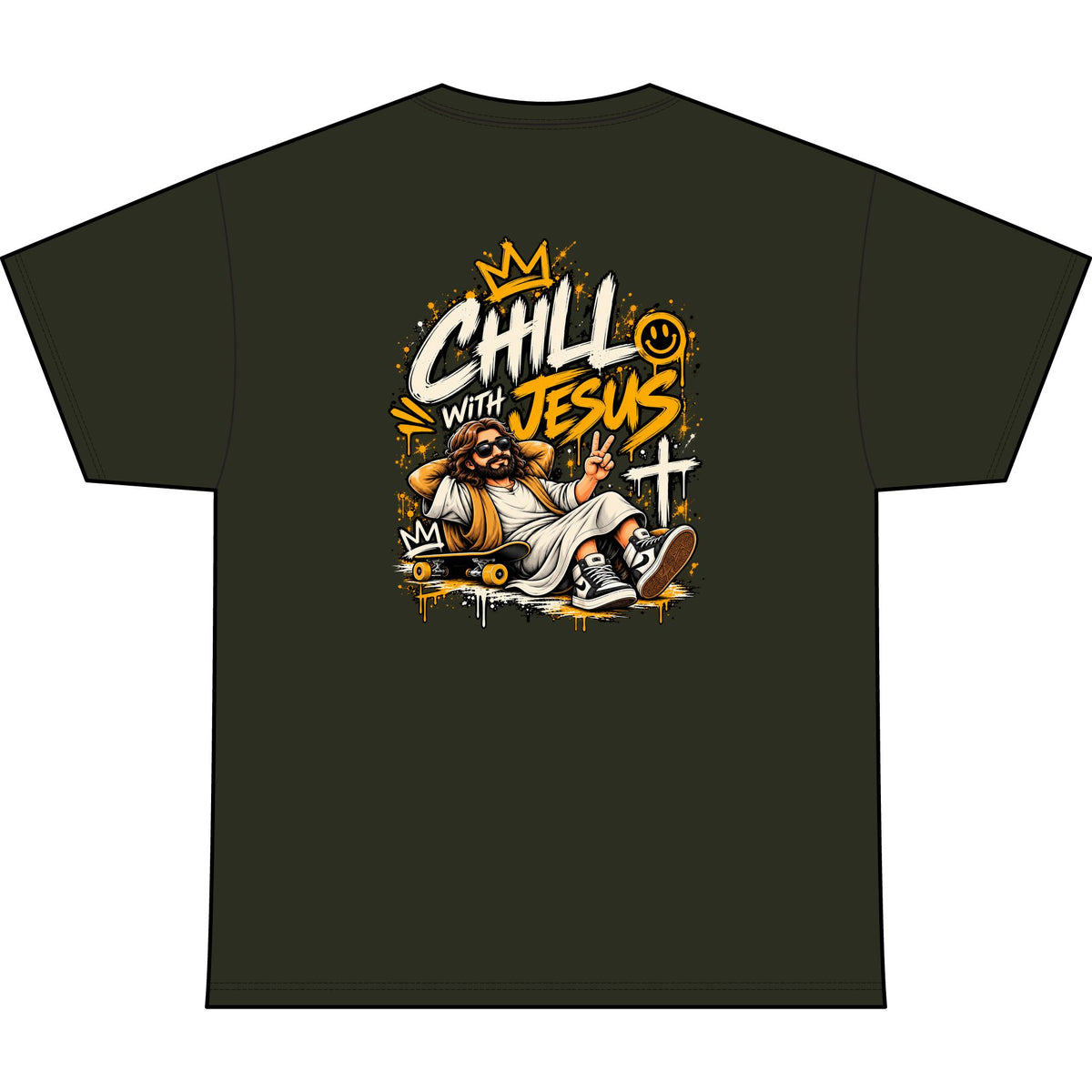 Chill With Jesus Oversized Christian T-Shirt