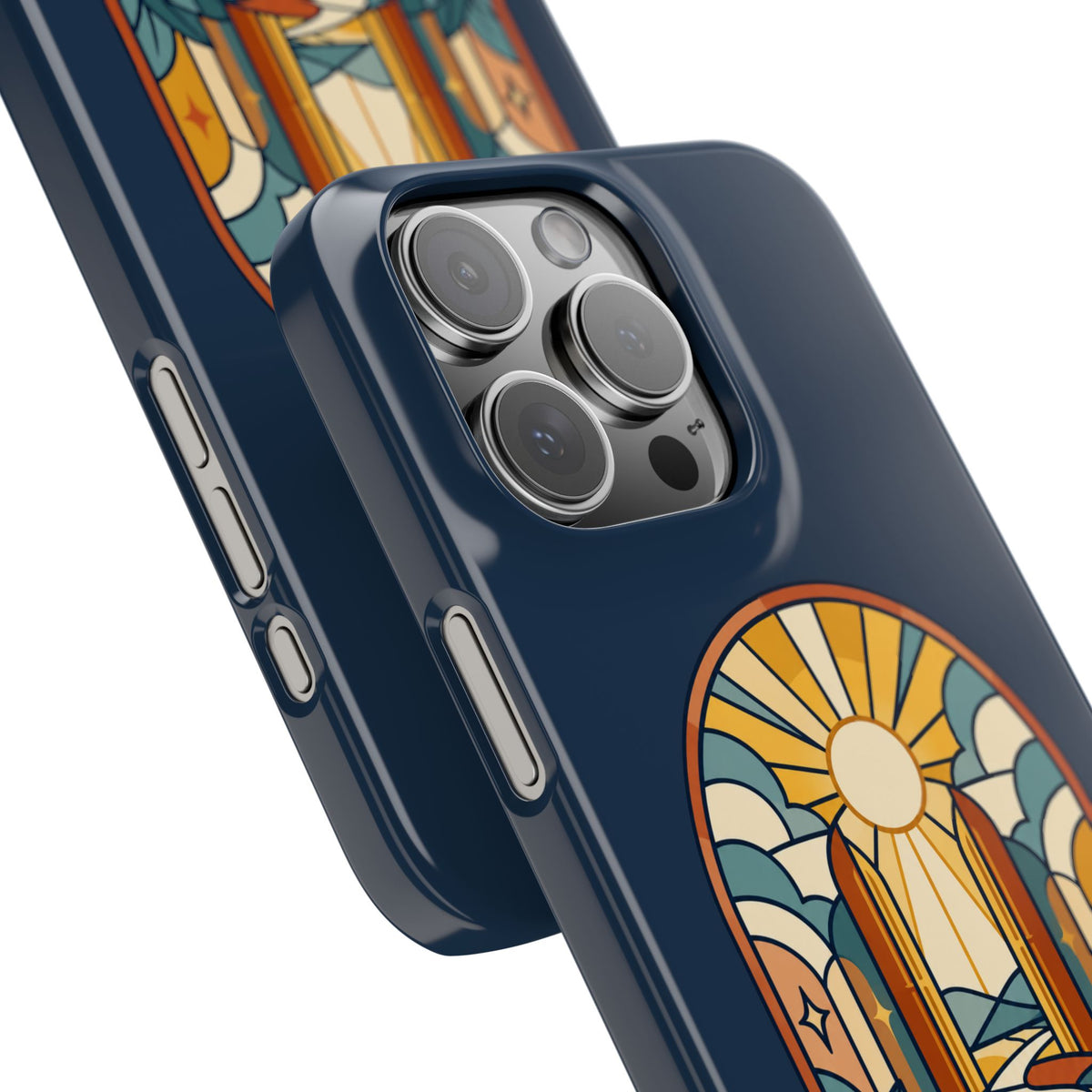 Phone Case — "Walk in the Light" Christian Stained-Glass Design (John 8:12)