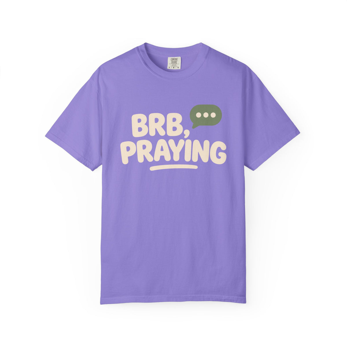 BRB, Praying T-Shirt — Christian Faith Graphic Tee (God Is Listening)