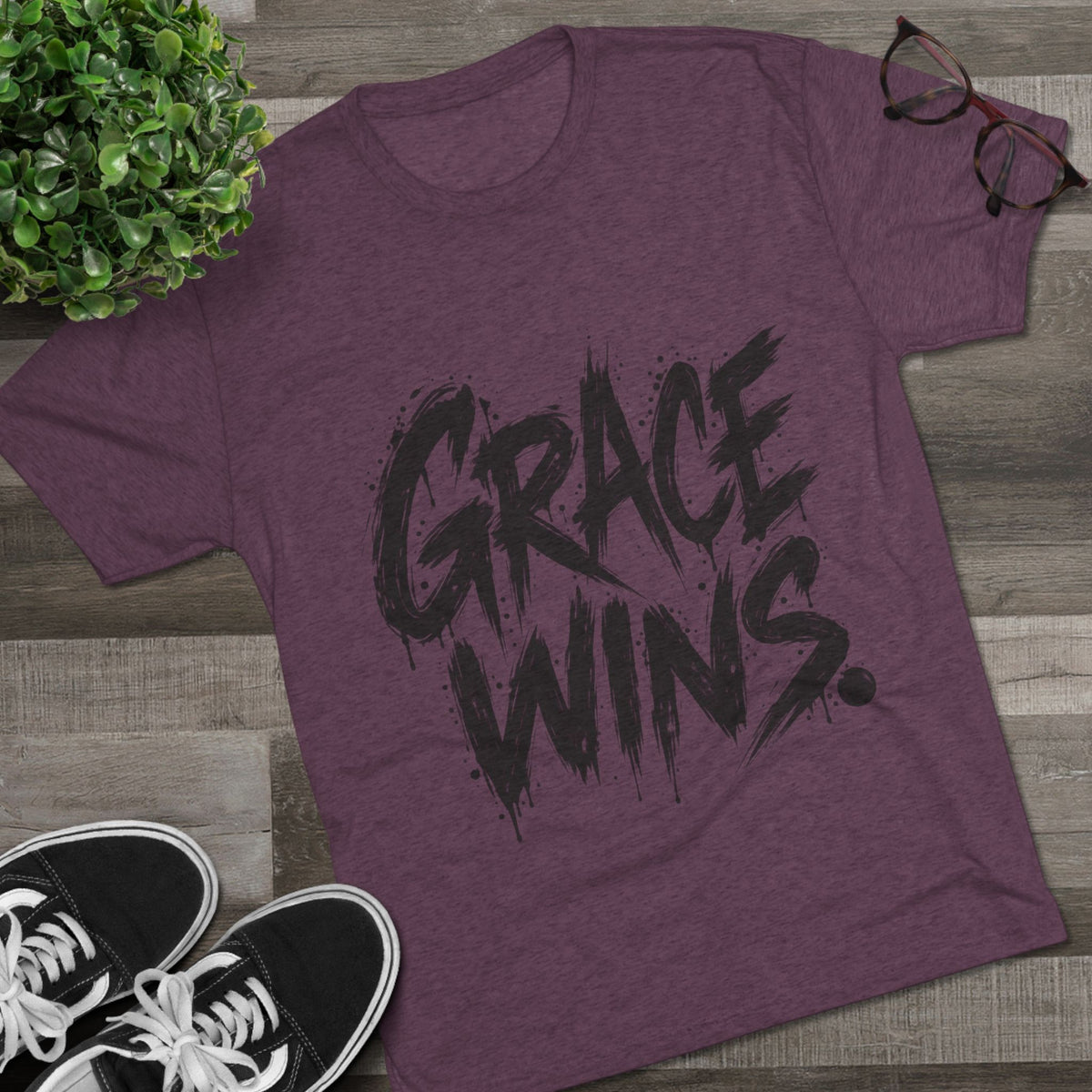 Grace Wins T-Shirt — Inspirational Christian Graphic Tee