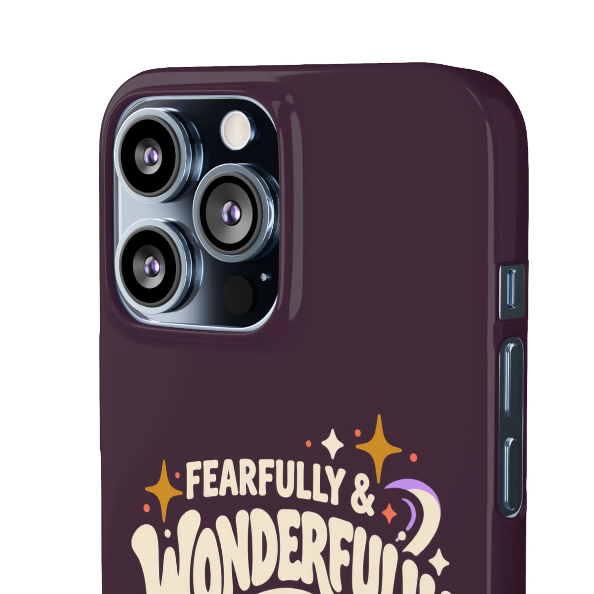 "Fearfully & Wonderfully Made" Purple Inspirational Phone Case (Psalm 139:14)