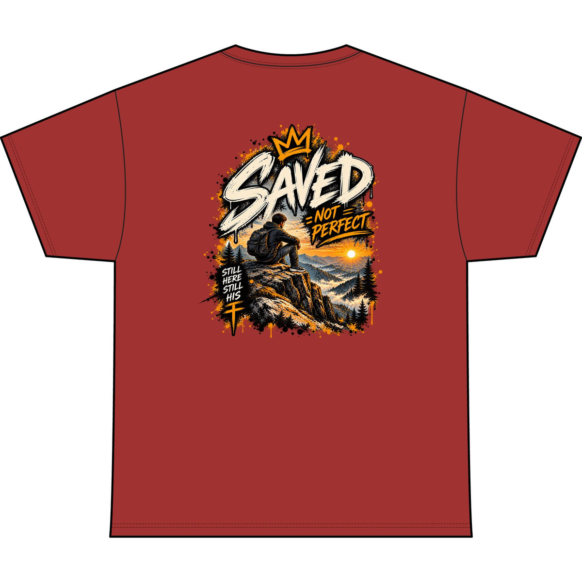 Saved Not Perfect Christian Oversized T-Shirt — Faith Streetwear Tee