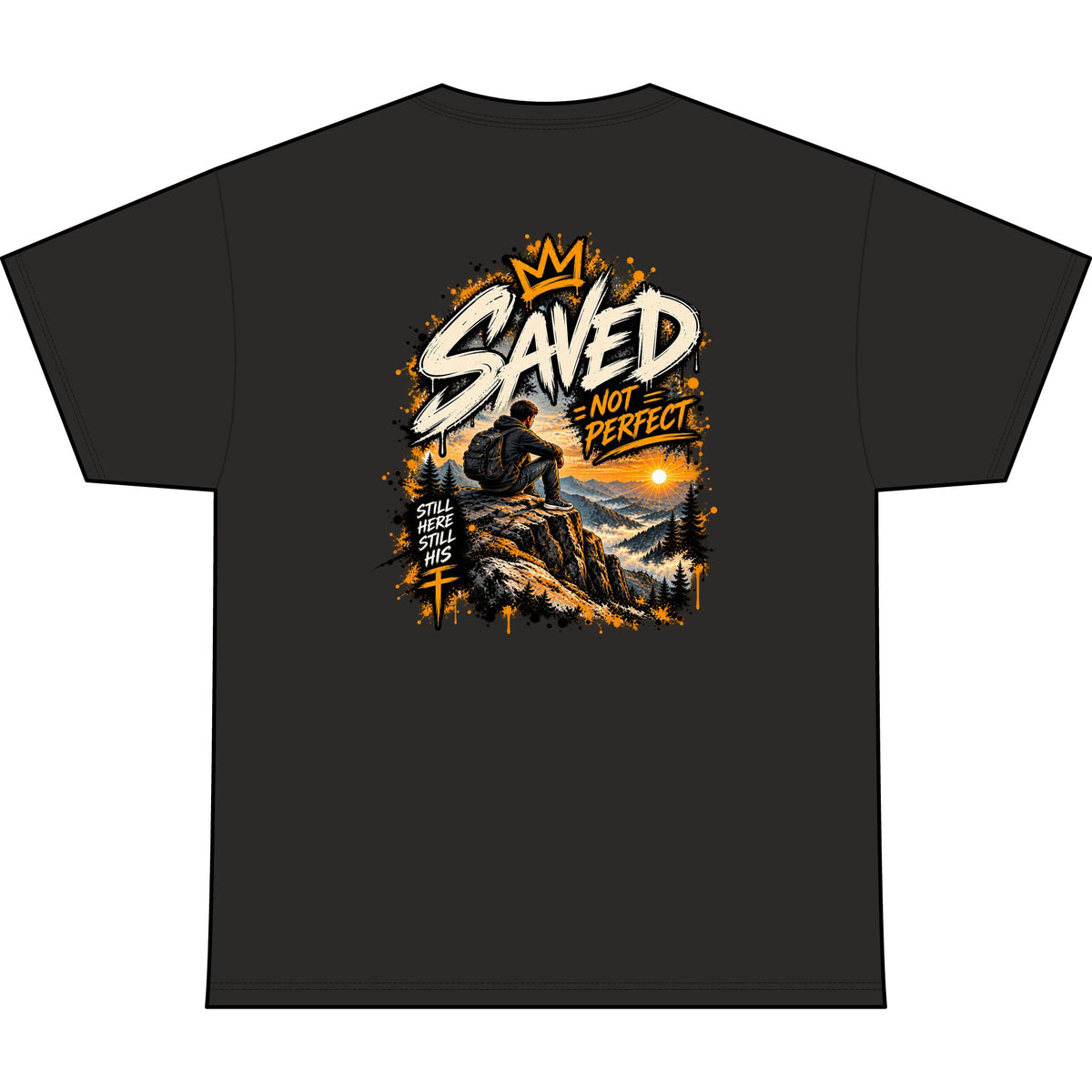 Saved Not Perfect Christian Oversized T-Shirt — Faith Streetwear Tee