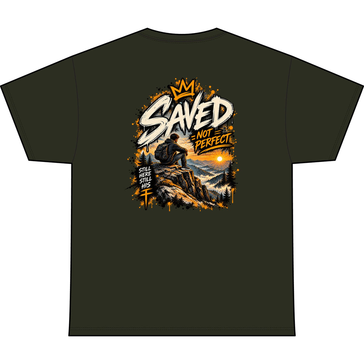 Saved Not Perfect Christian Oversized T-Shirt — Faith Streetwear Tee