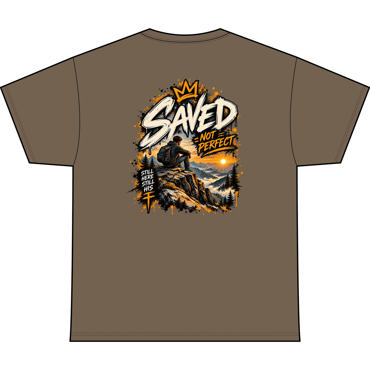 Saved Not Perfect Christian Oversized T-Shirt — Faith Streetwear Tee
