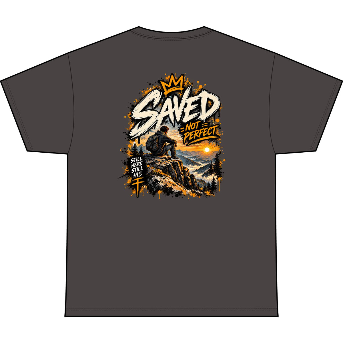 Saved Not Perfect Christian Oversized T-Shirt — Faith Streetwear Tee