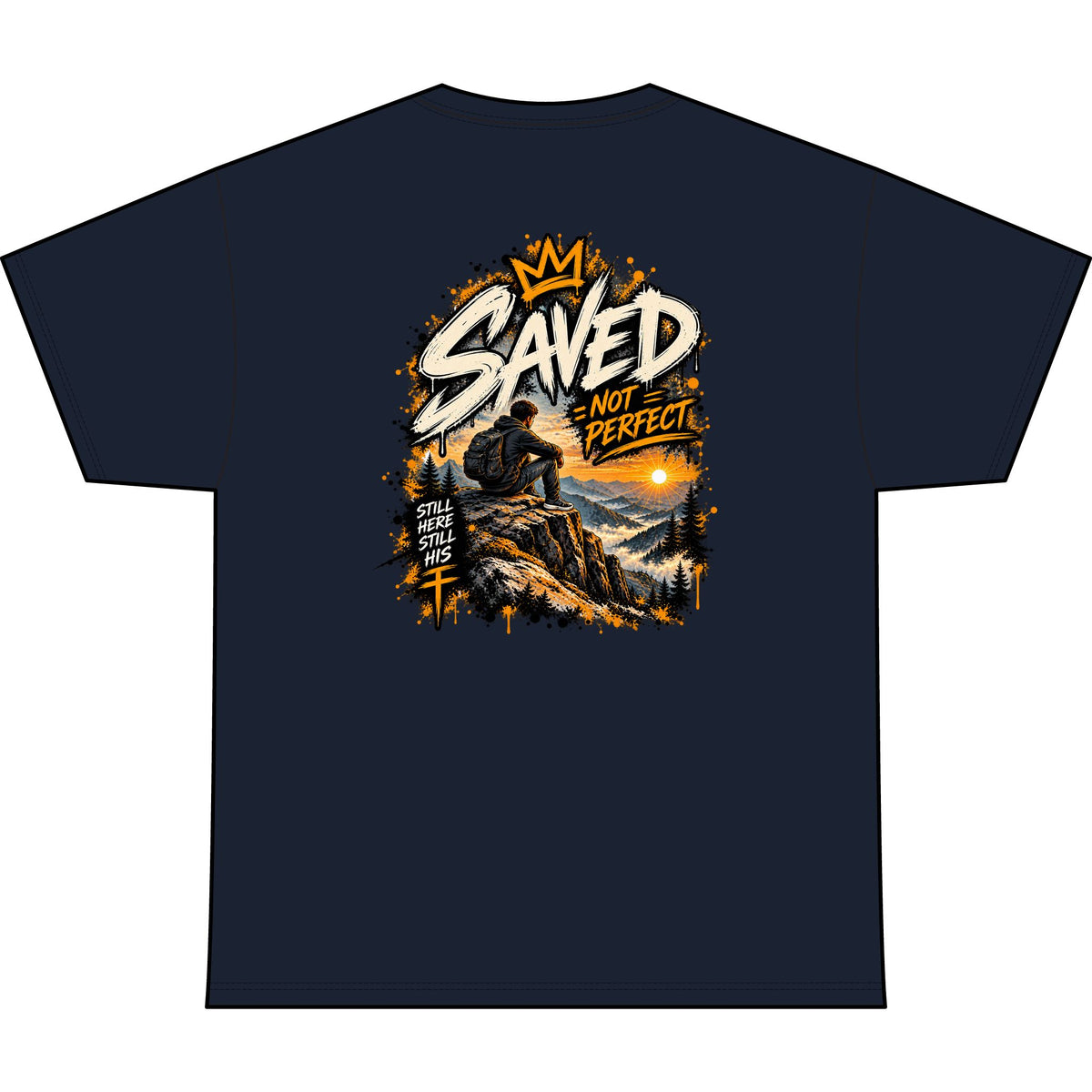 Saved Not Perfect Christian Oversized T-Shirt — Faith Streetwear Tee