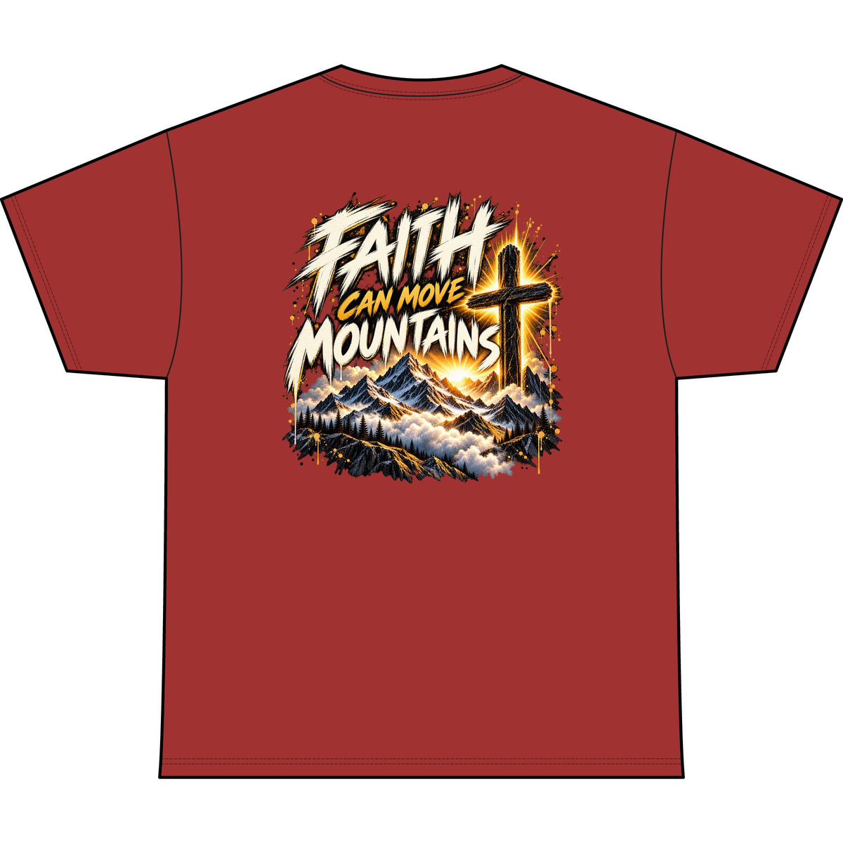 Faith Can Move Mountains Oversized Christian T-Shirt