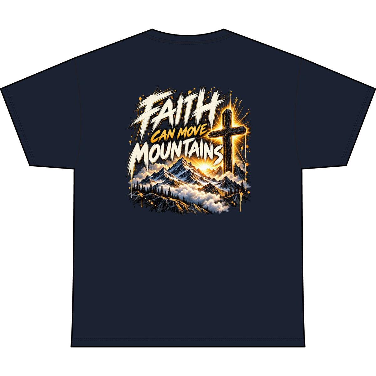 Faith Can Move Mountains Oversized Christian T-Shirt