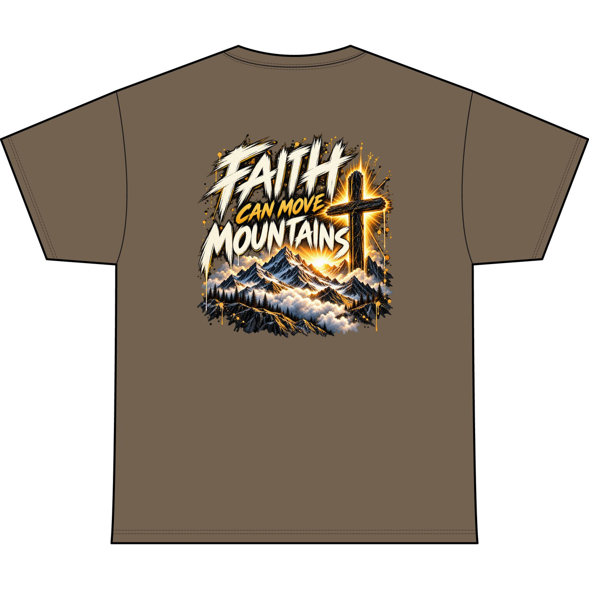 Faith Can Move Mountains Oversized Christian T-Shirt