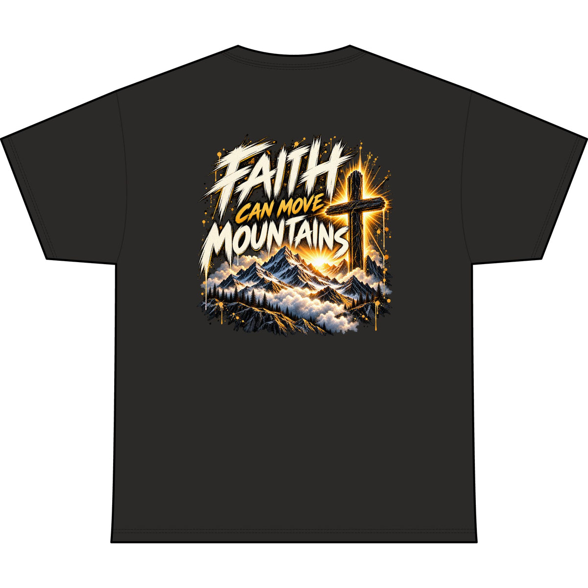 Faith Can Move Mountains Oversized Christian T-Shirt