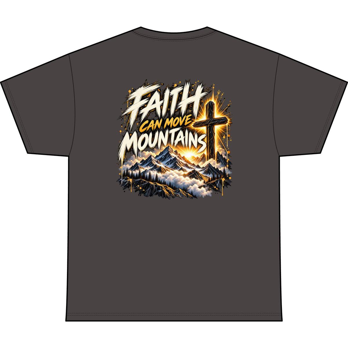 Faith Can Move Mountains Oversized Christian T-Shirt