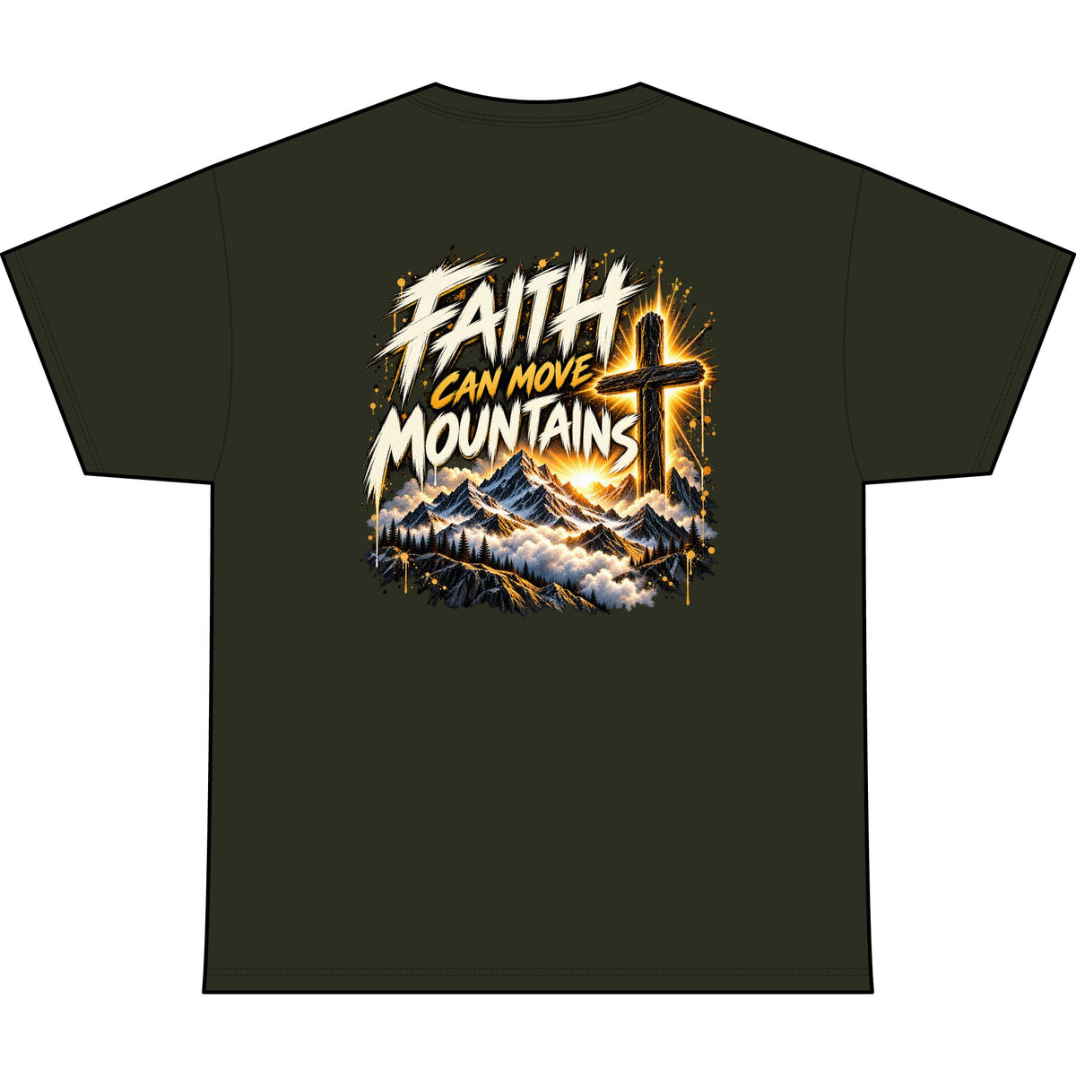 Faith Can Move Mountains Oversized Christian T-Shirt