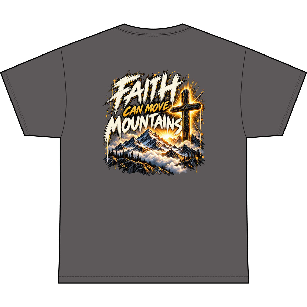 Faith Can Move Mountains Oversized Christian T-Shirt