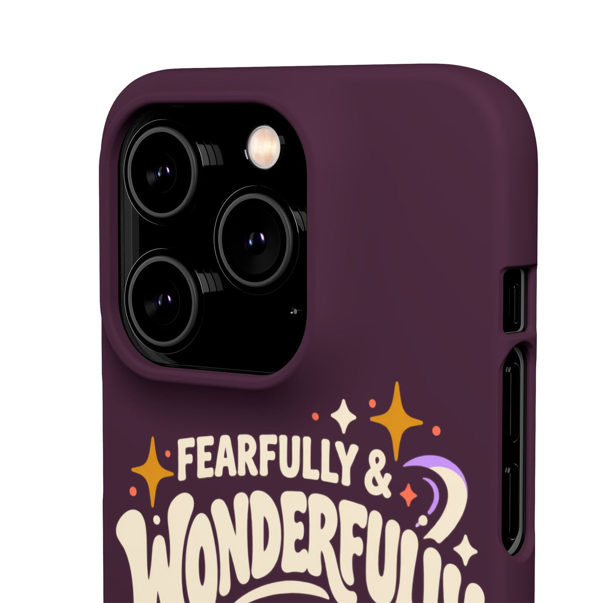 "Fearfully & Wonderfully Made" Purple Inspirational Phone Case (Psalm 139:14)