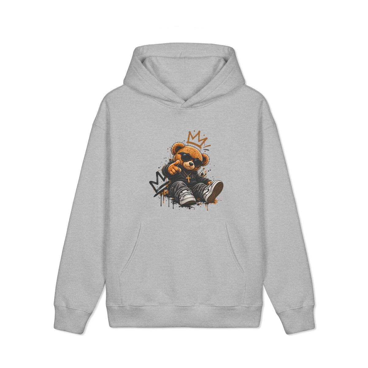 Teddy Bear Cross Hoodie — Christian Urban Streetwear Pullover
