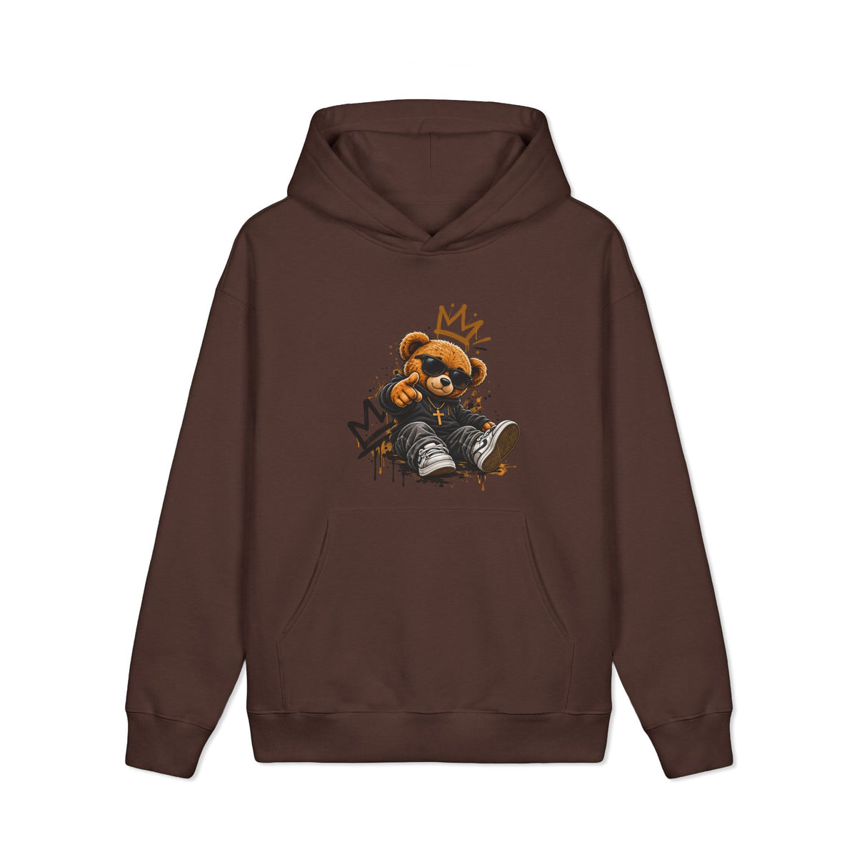 Teddy Bear Cross Hoodie — Christian Urban Streetwear Pullover
