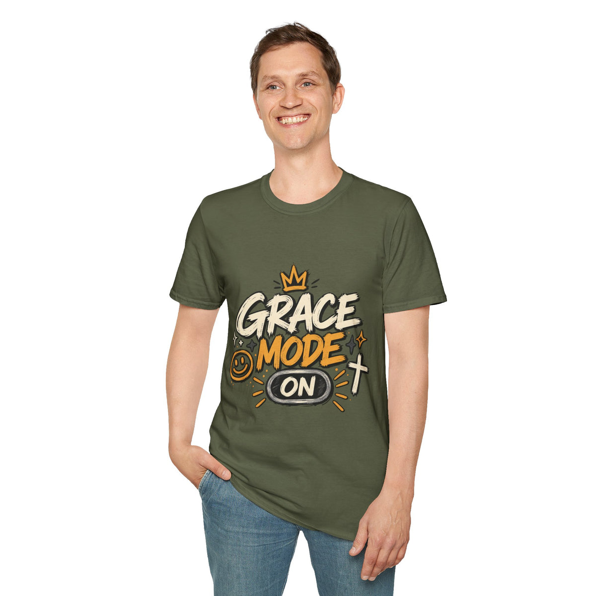 Grace Mode On T-Shirt — 'Chosen' Christian Faith Graphic Tee