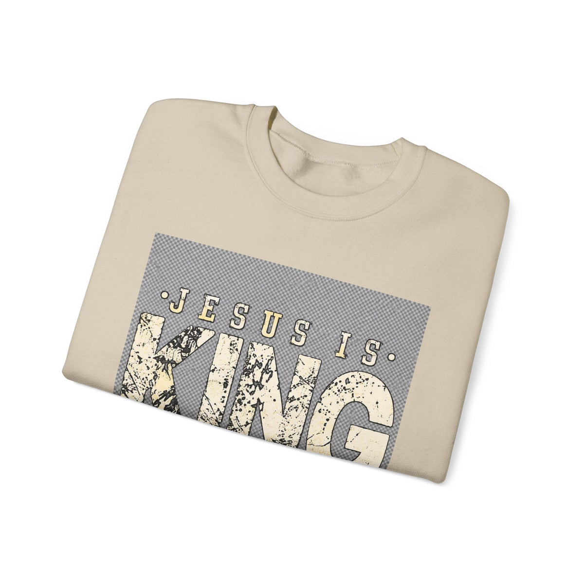 Jesus Is King Crewneck Sweatshirt – Christian Faith Graphic Pullover
