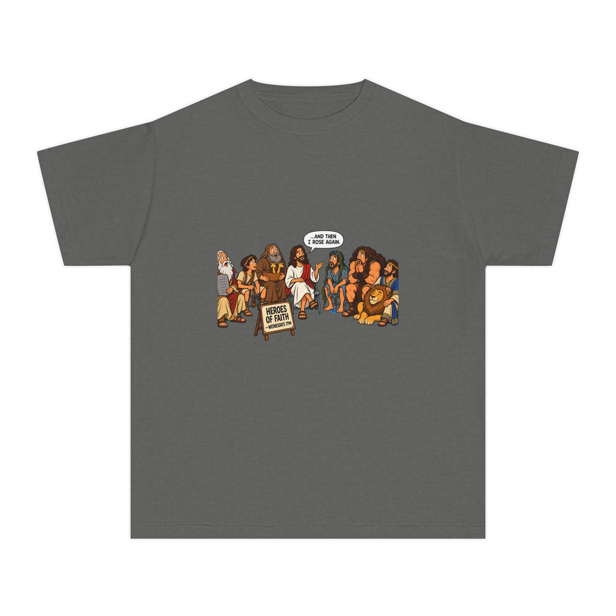 Youth Tee — Cute Cartoon Animal Parade "Free Hugs" Graphic