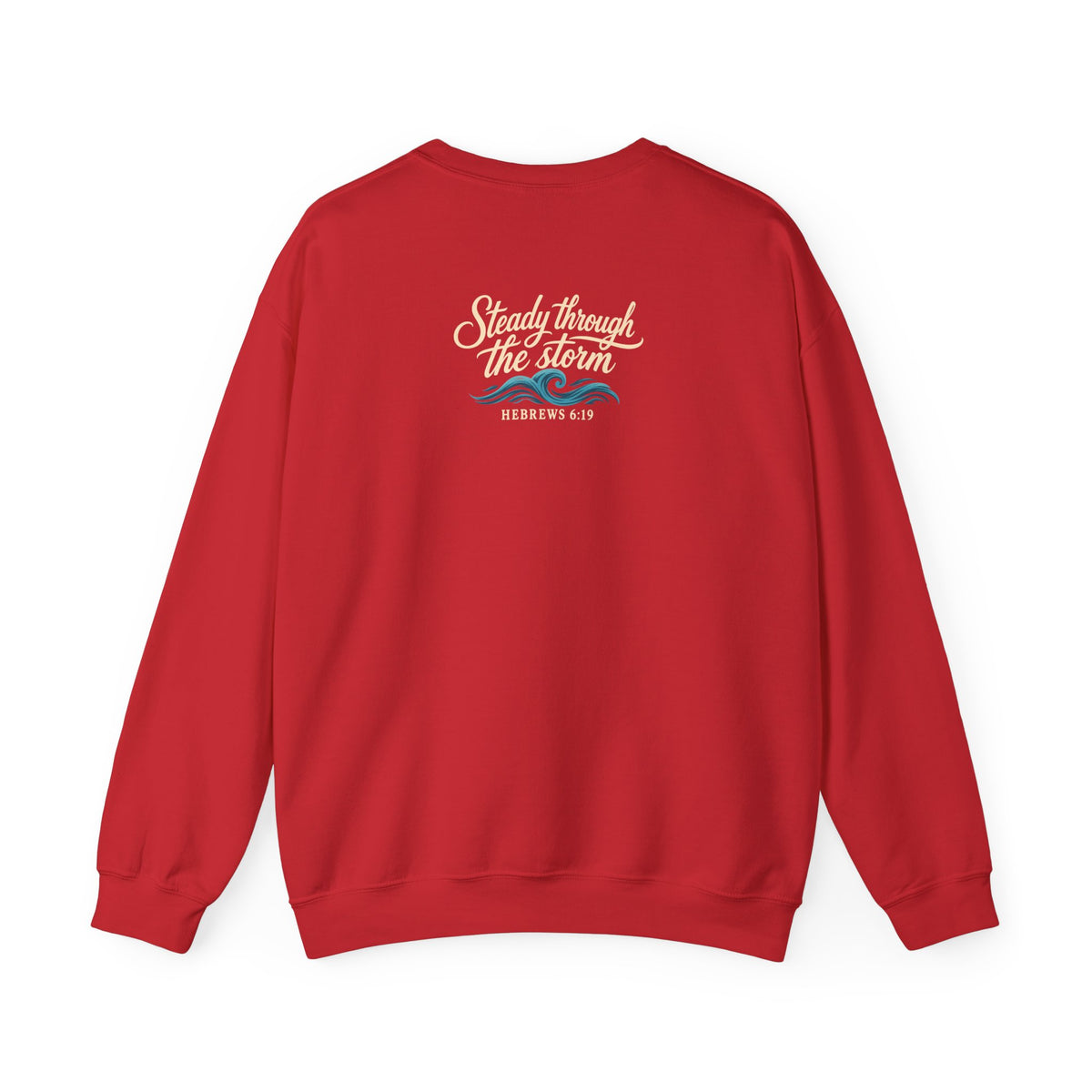 Anchored in Hope Crewneck Sweatshirt — Nautical Anchor Christian Faith Design