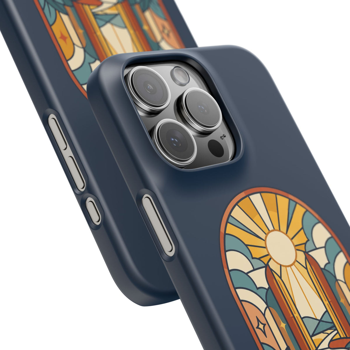 Phone Case — "Walk in the Light" Christian Stained-Glass Design (John 8:12)