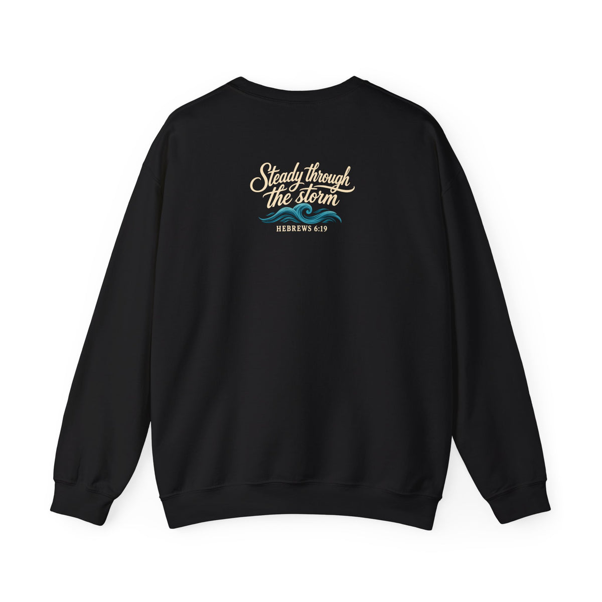 Anchored in Hope Crewneck Sweatshirt — Nautical Anchor Christian Faith Design