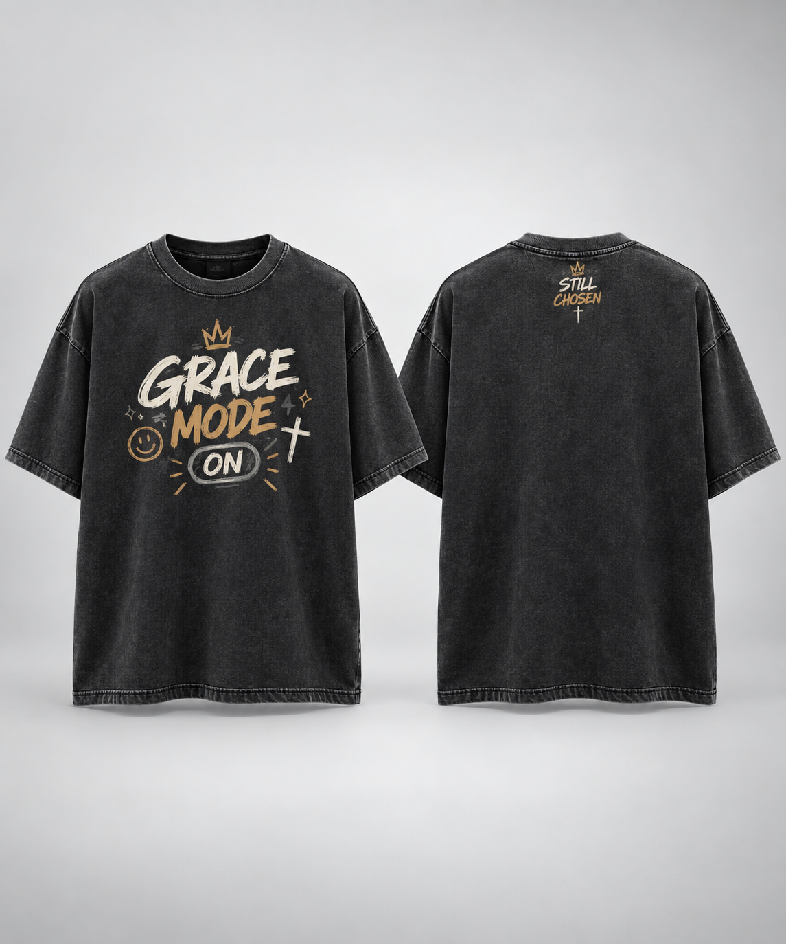 Grace Mode On T-Shirt — 'Chosen' Christian Faith Graphic Tee
