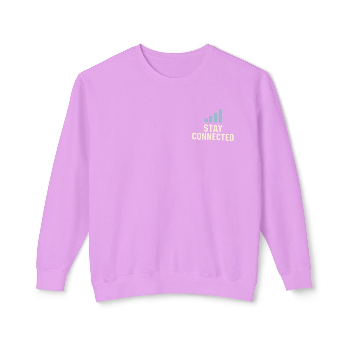 Faith Over Feed Crewneck Sweatshirt — "Stay Connected" Christian Graphic Crew