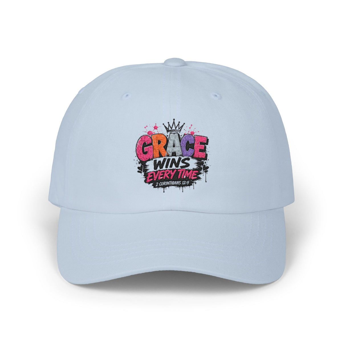 Christian Cap – Grace Wins Every Time – Faith Embroidered Style Hat