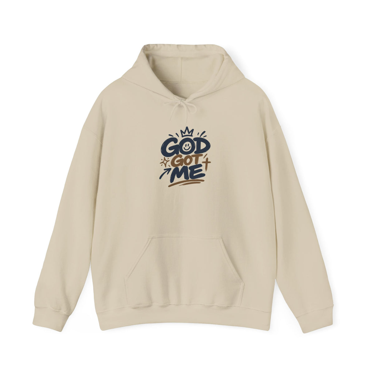 God Got Me Hoodie — Inspirational Christian Sweatshirt ("Always Enough For Me" Cross)