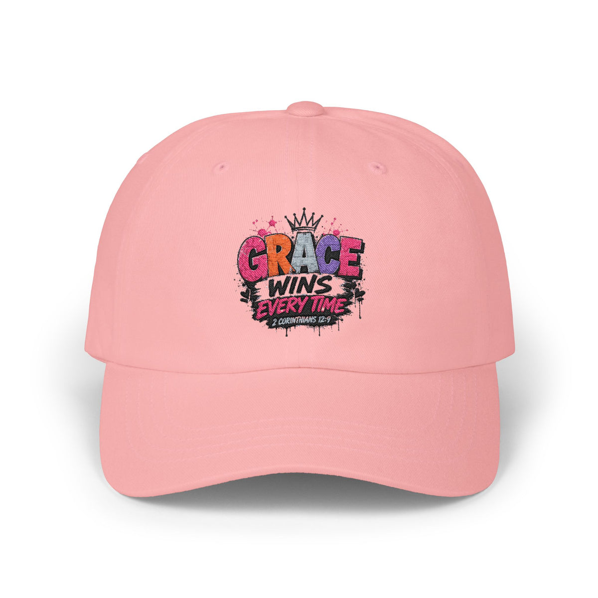 Christian Cap – Grace Wins Every Time – Faith Embroidered Style Hat