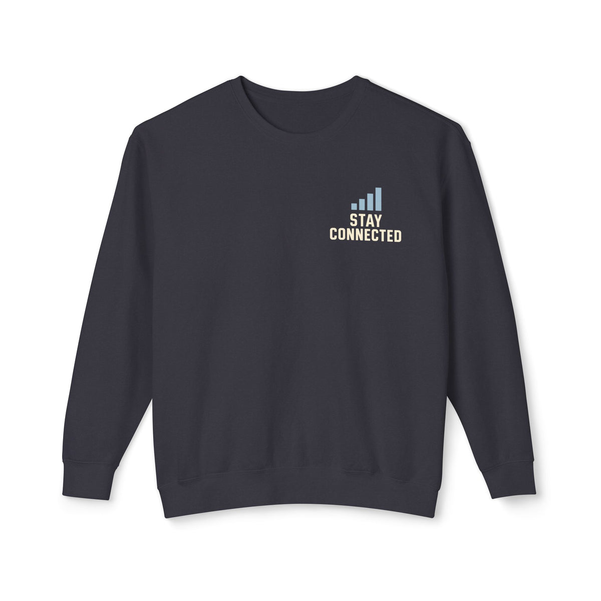 Faith Over Feed Crewneck Sweatshirt — "Stay Connected" Christian Graphic Crew