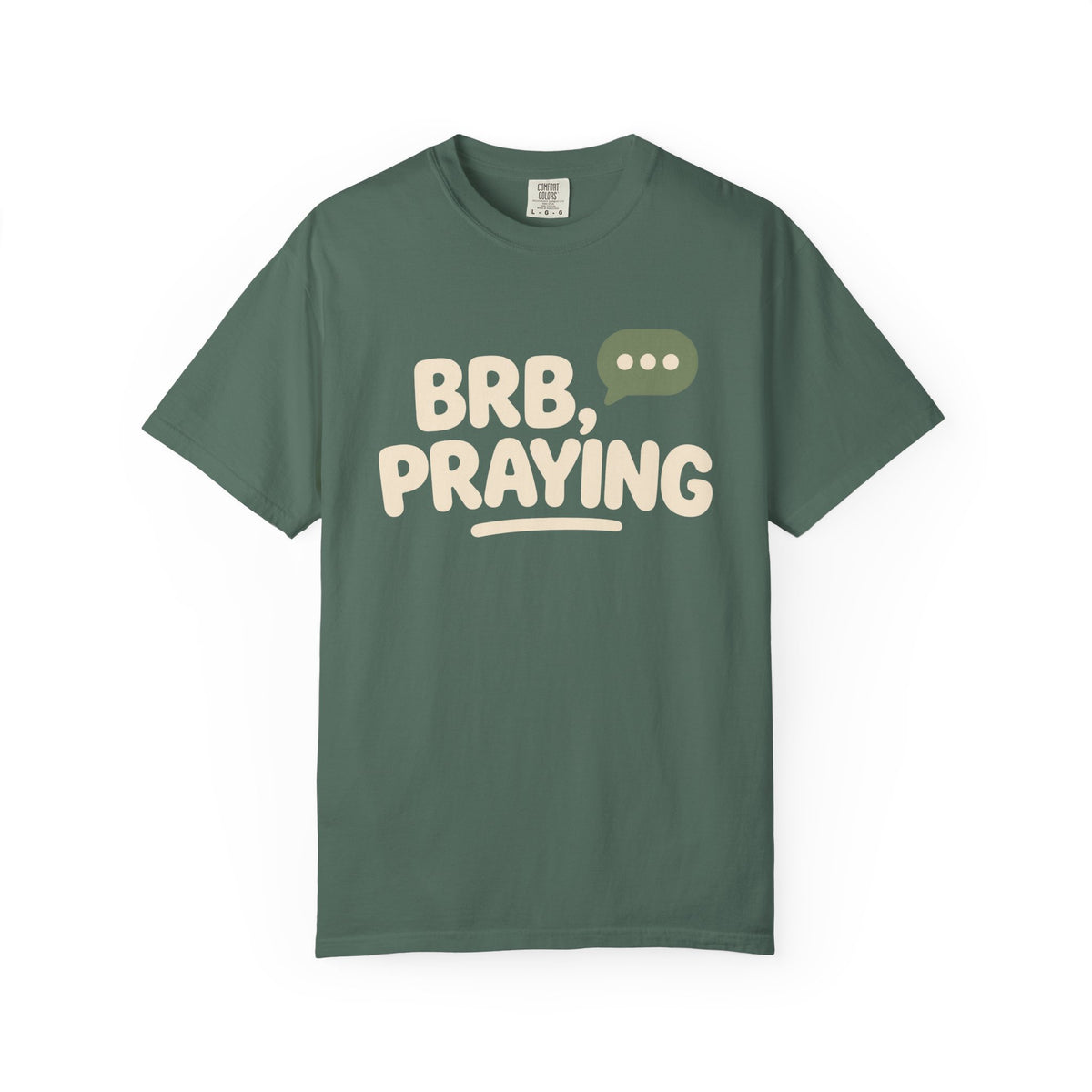BRB, Praying T-Shirt — Christian Faith Graphic Tee (God Is Listening)
