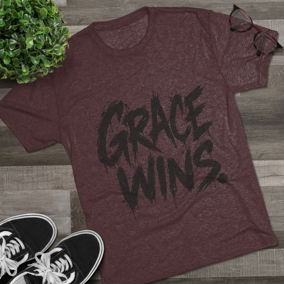 Grace Wins T-Shirt — Inspirational Christian Graphic Tee