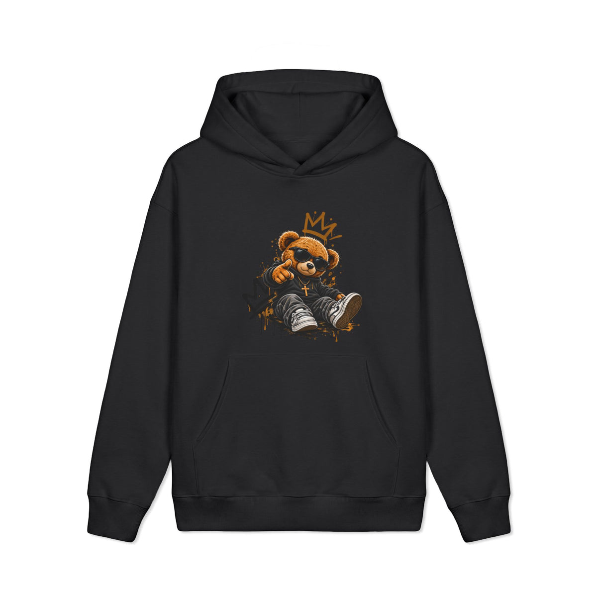 Teddy Bear Cross Hoodie — Christian Urban Streetwear Pullover