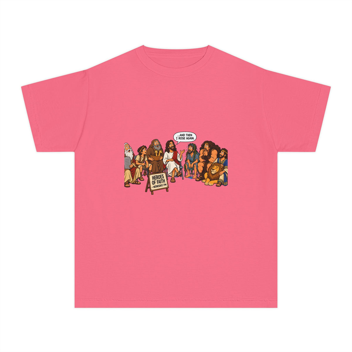 Youth Tee — Cute Cartoon Animal Parade "Free Hugs" Graphic