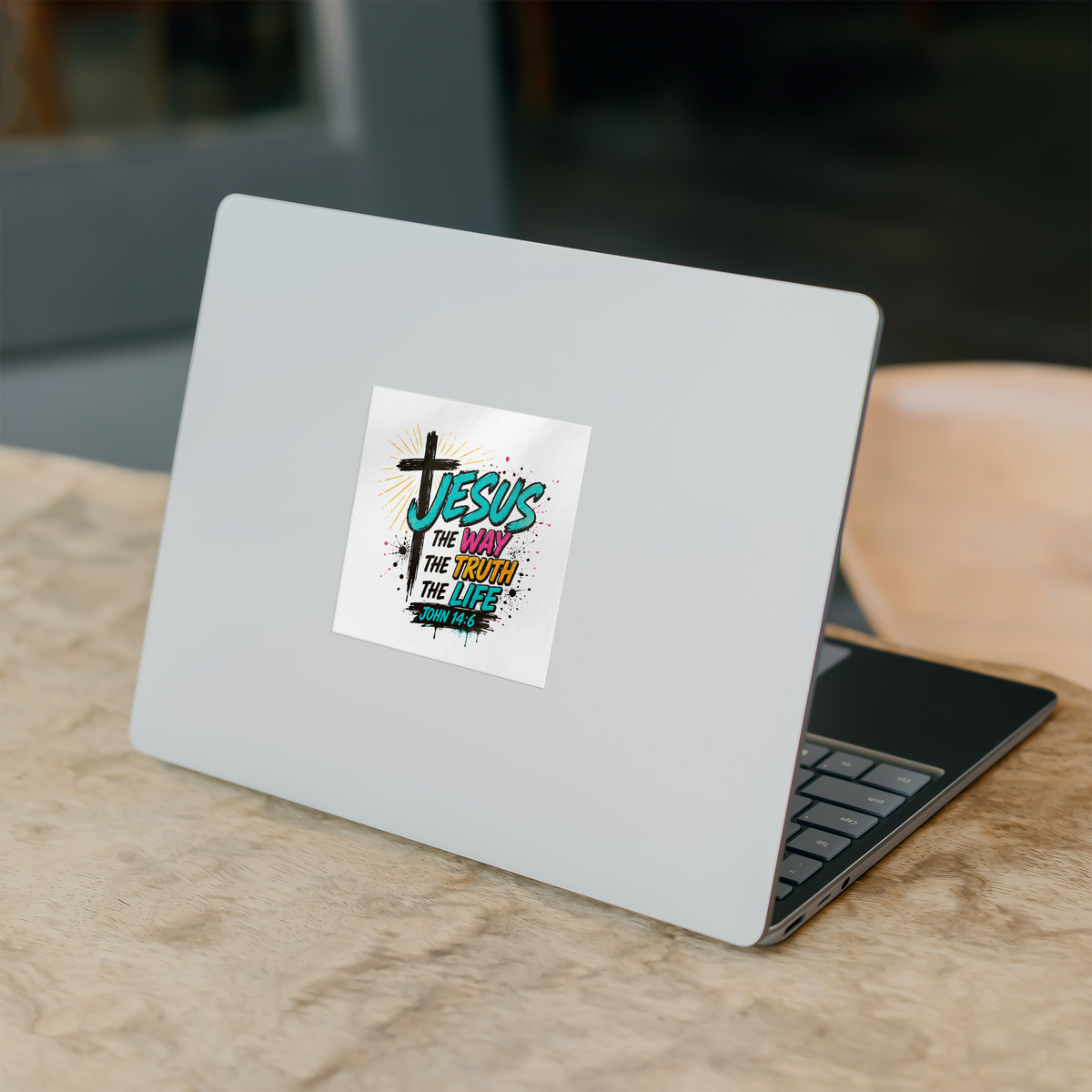Jesus_The_Way_The_Truth_The_Life_Sticker_WhiteSquareSticker_Laptop_Mockup.png_16192341