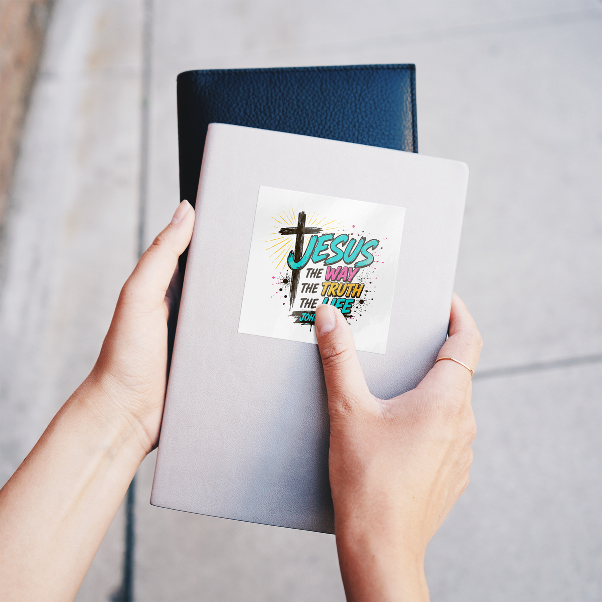 Jesus_The_Way_The_Truth_The_Life_Sticker_WhiteSquareSticker_Notebook_Mockup.png_16192342